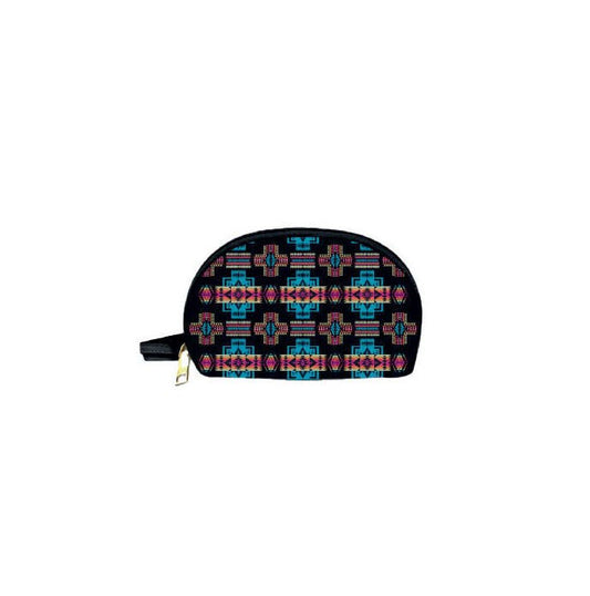 Aztec Black Faux Leather Coin Purse