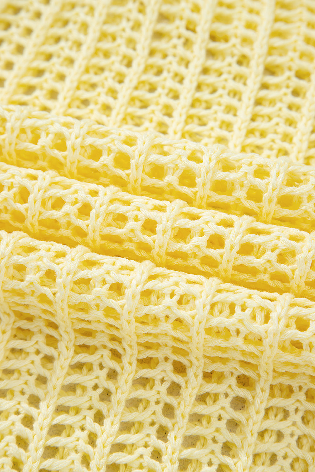 Hollow-out Crochet Side Tied Short Sleeve Sweater