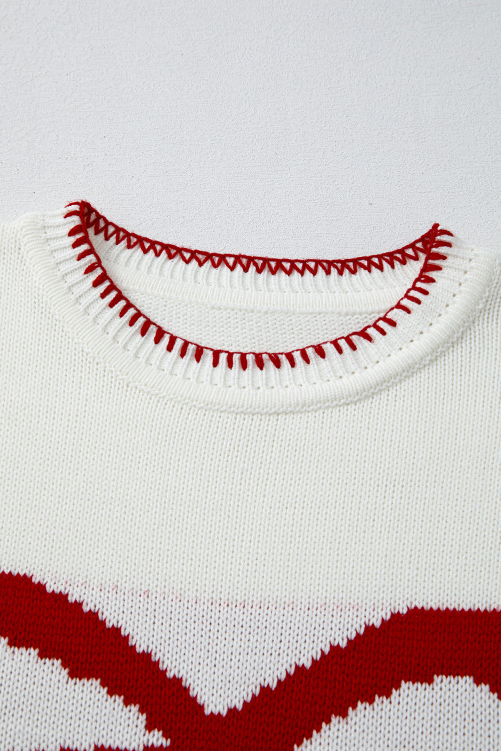 Bow Colorblock Christmas Long Sleeve Sweater