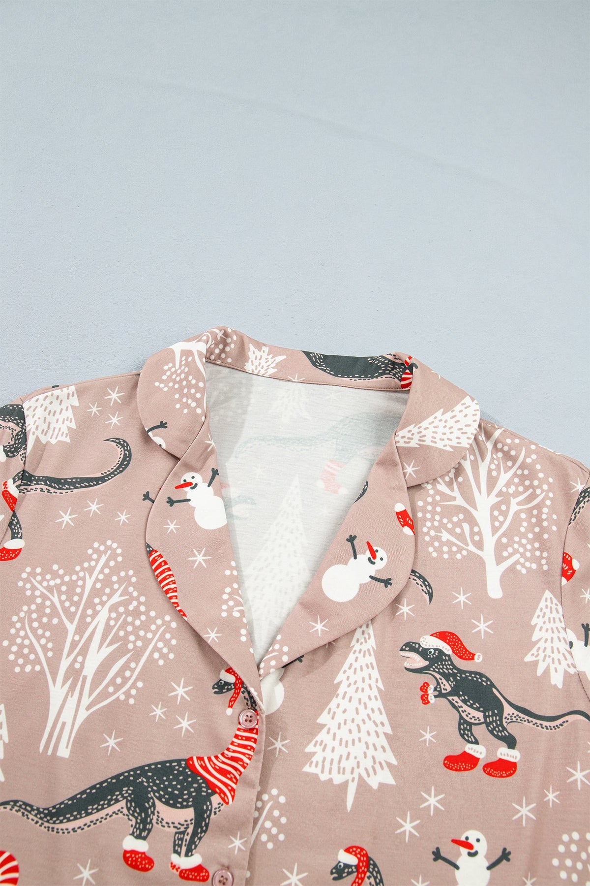 Christmas Dinosaurs Top & Pants Pajama Set
