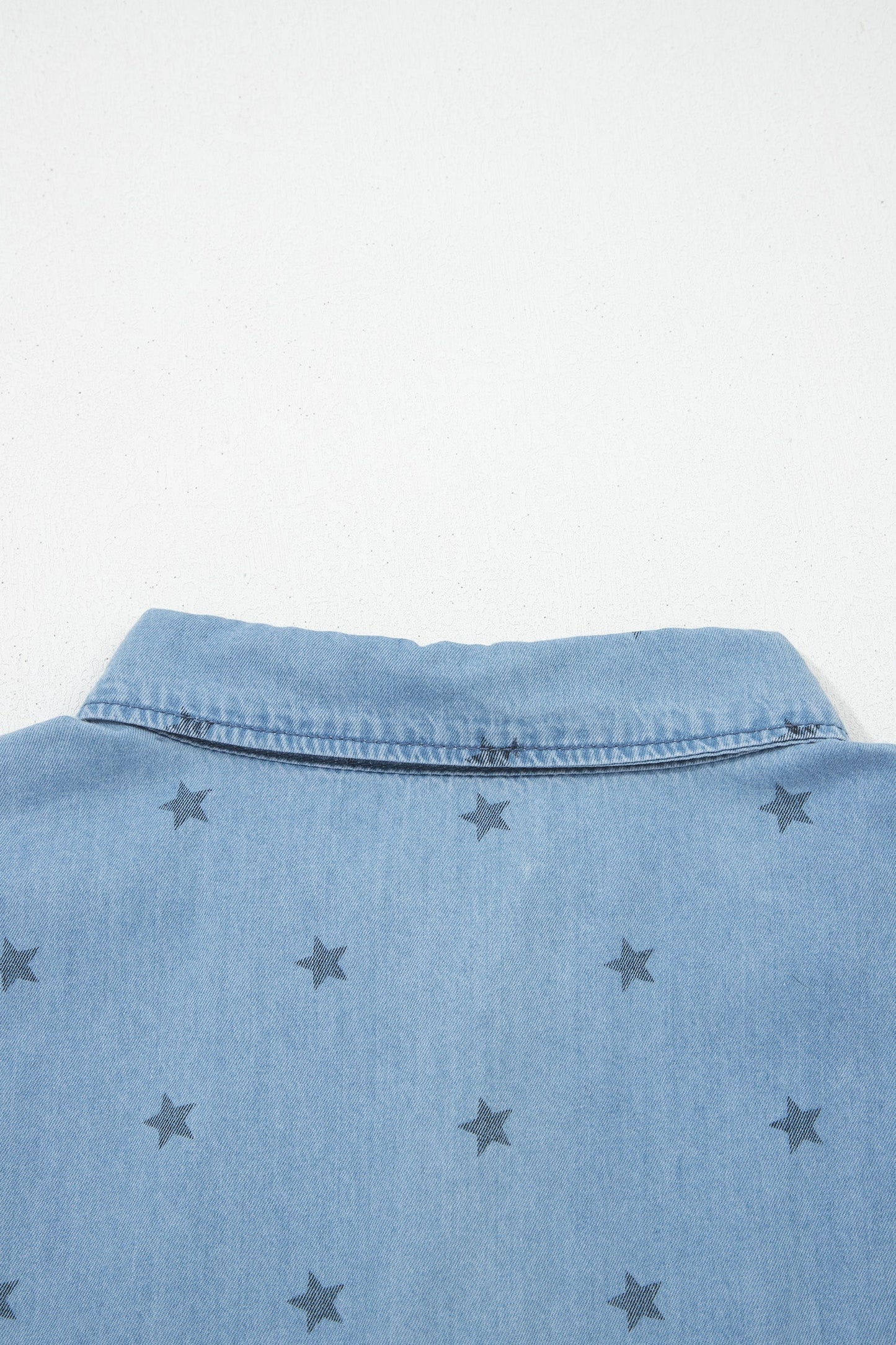 Star Denim Double Chest Pocket Short Sleeve Shirt