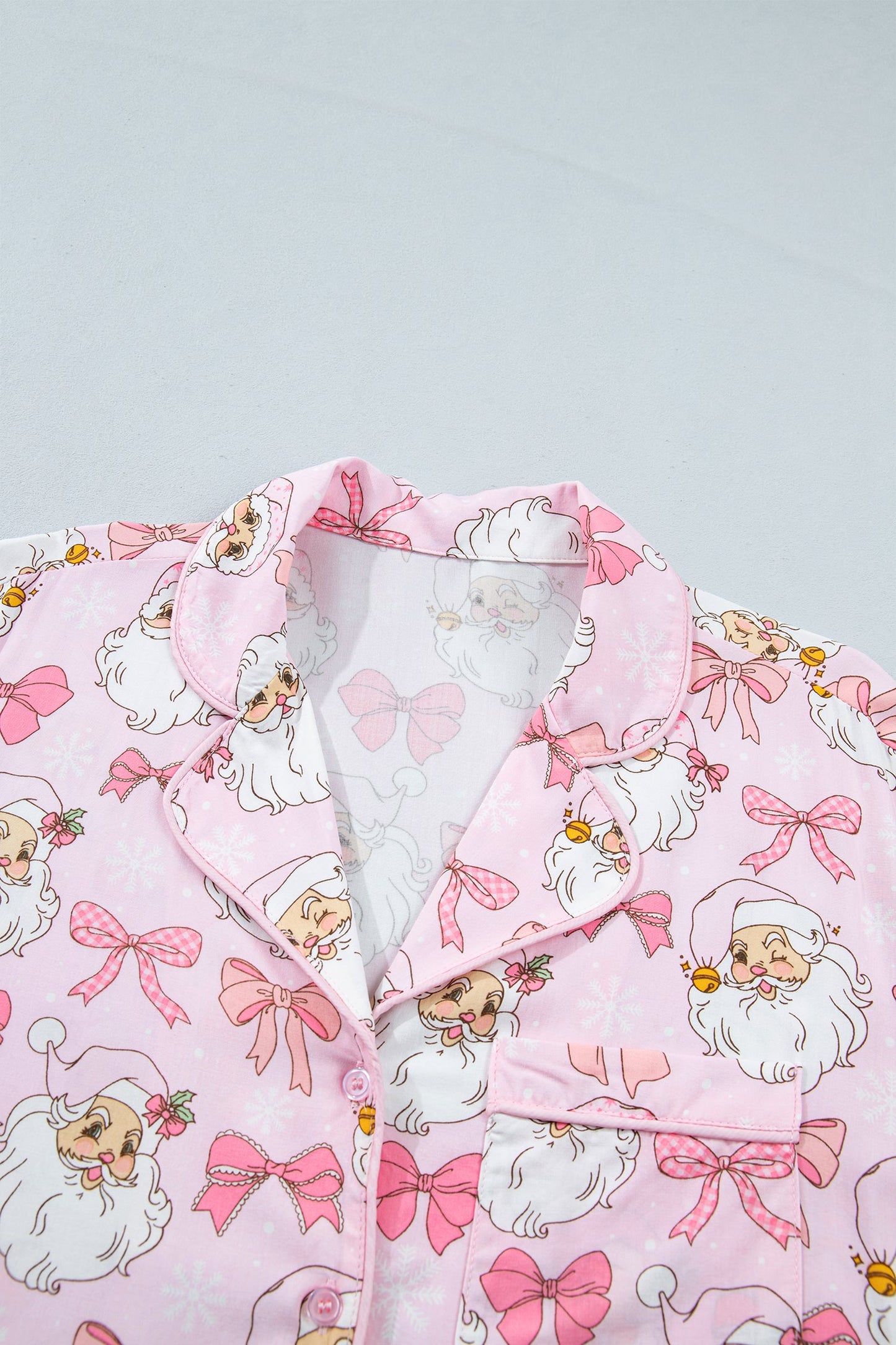 Christmas Santa Long Sleeve Top & Pants Pajama Set