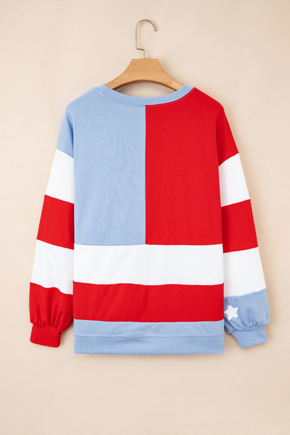 American Flag Vintage Oversize Pullover Sweatshirt