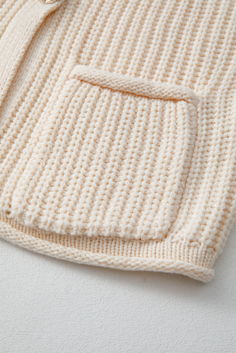 Solid Textured Buttoned Sweater Vest