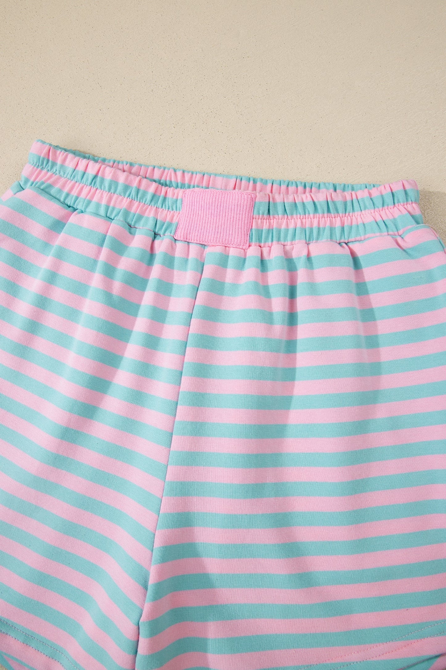Stripe Colorblock Pullover & Pull-On Shorts Set