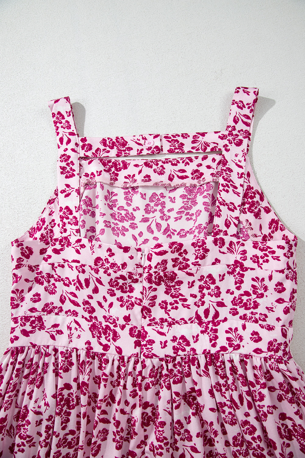 Floral Cutout Back Empire Waist Maxi Dress