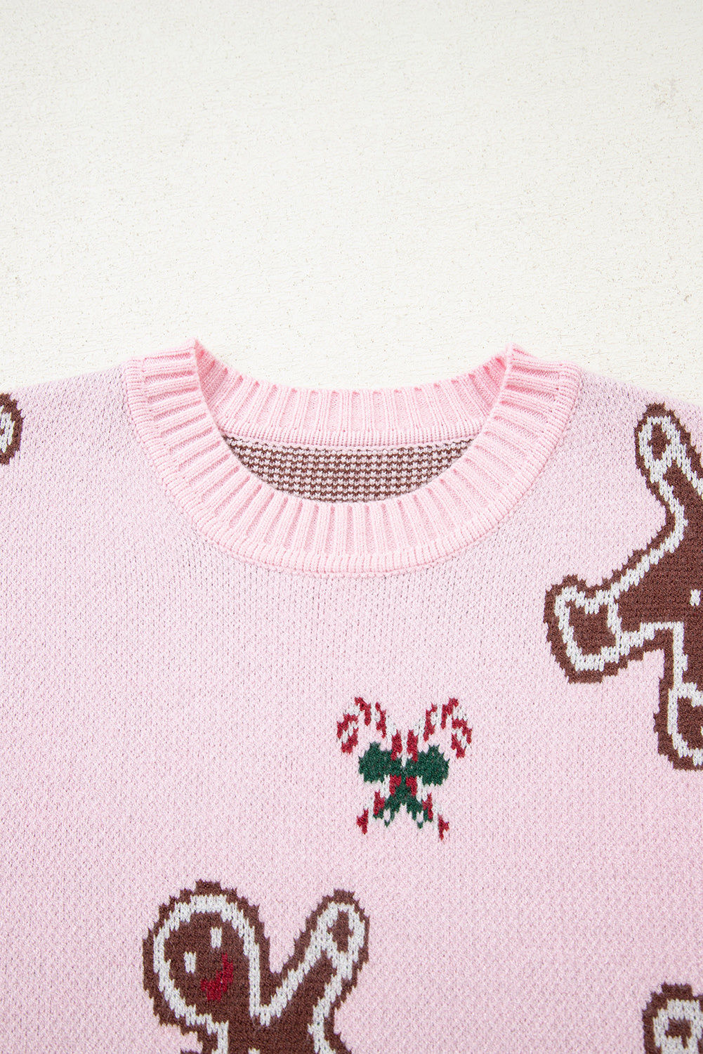 Christmas Ginger Bread Man Round Neck Sweater