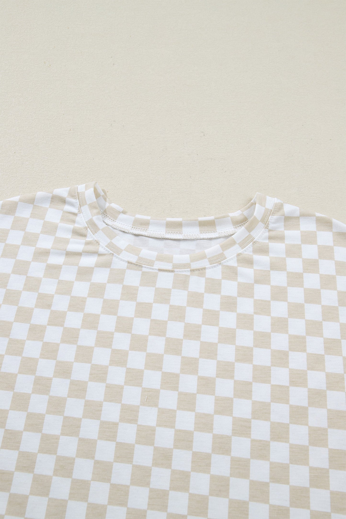 Checker Short Sleeve Tee & Pants Lounge Set
