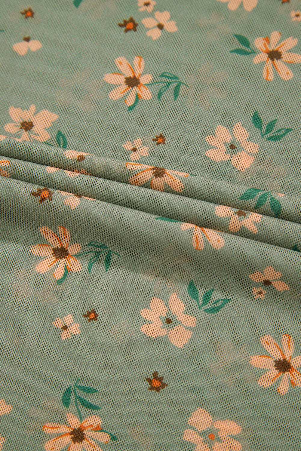 Floral Mesh Long Sleeve Top