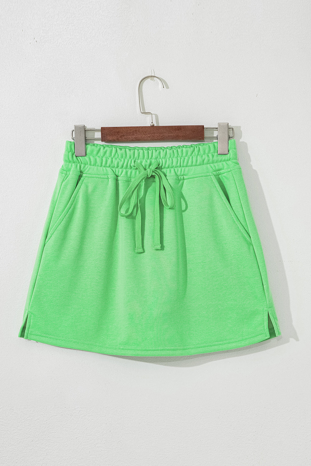 French Terry Drawstring Waistband Mini Skort