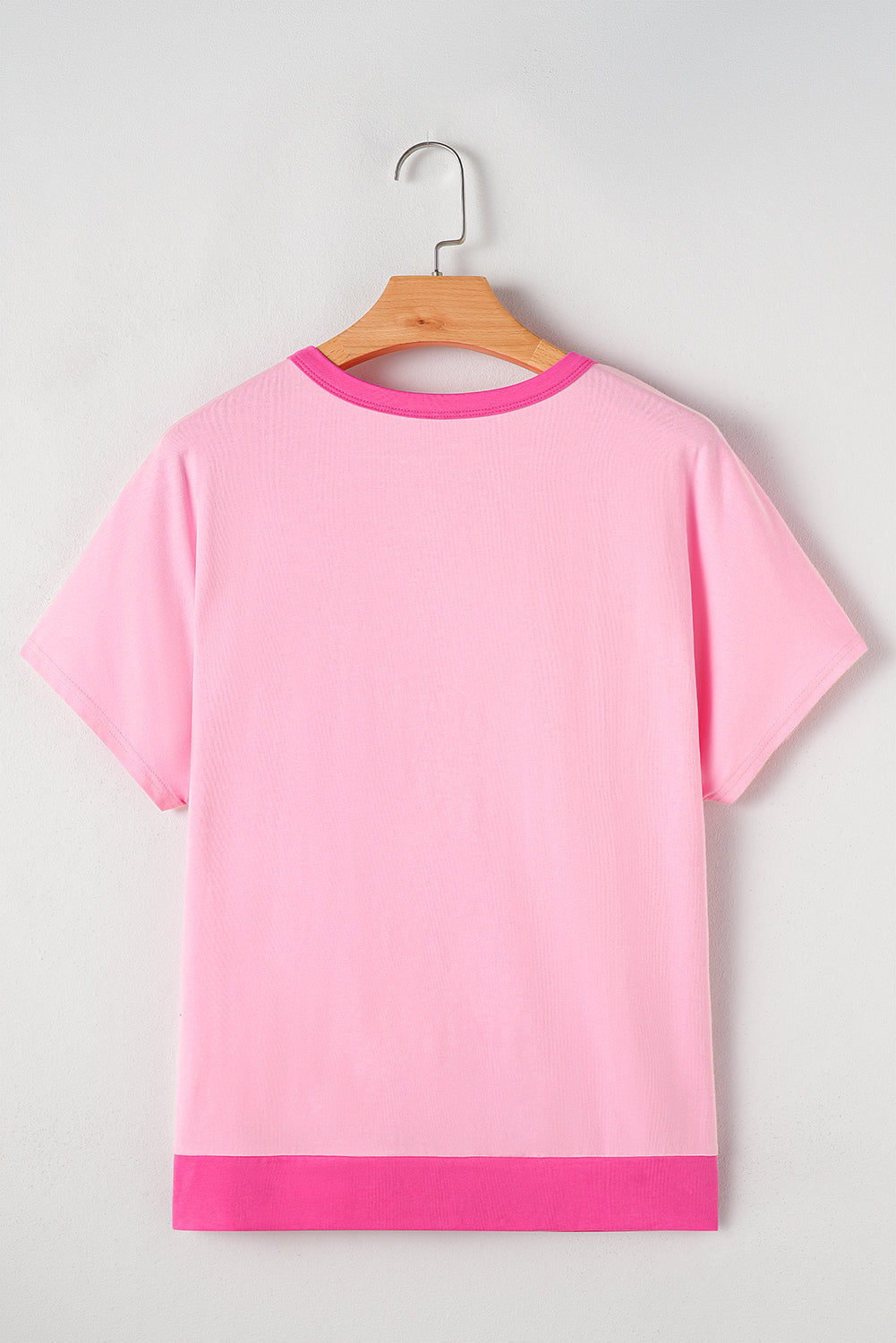 Two Tone Half Button Collared T-Shirt
