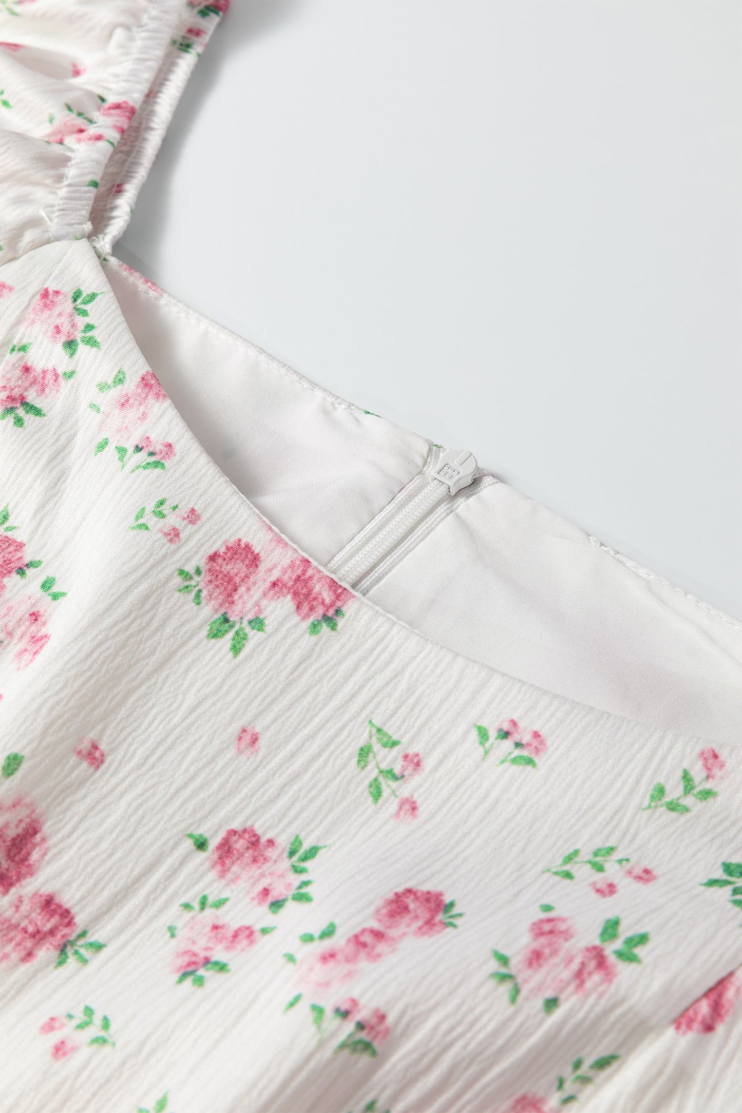 Floral Long Sleeve Ruffle Flared Mini Dress
