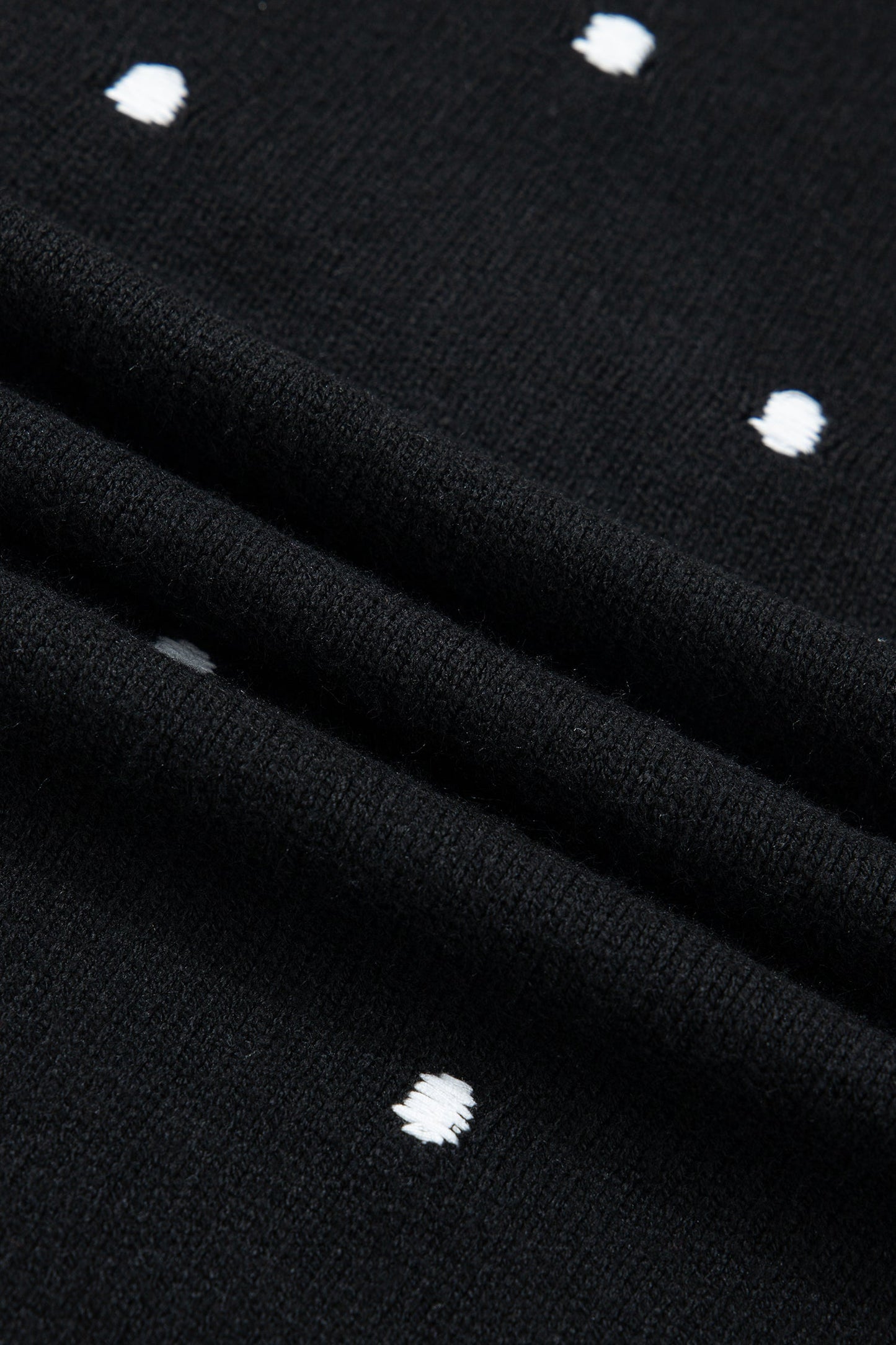 Polka Dot Bubble Short Sleeve Sweater