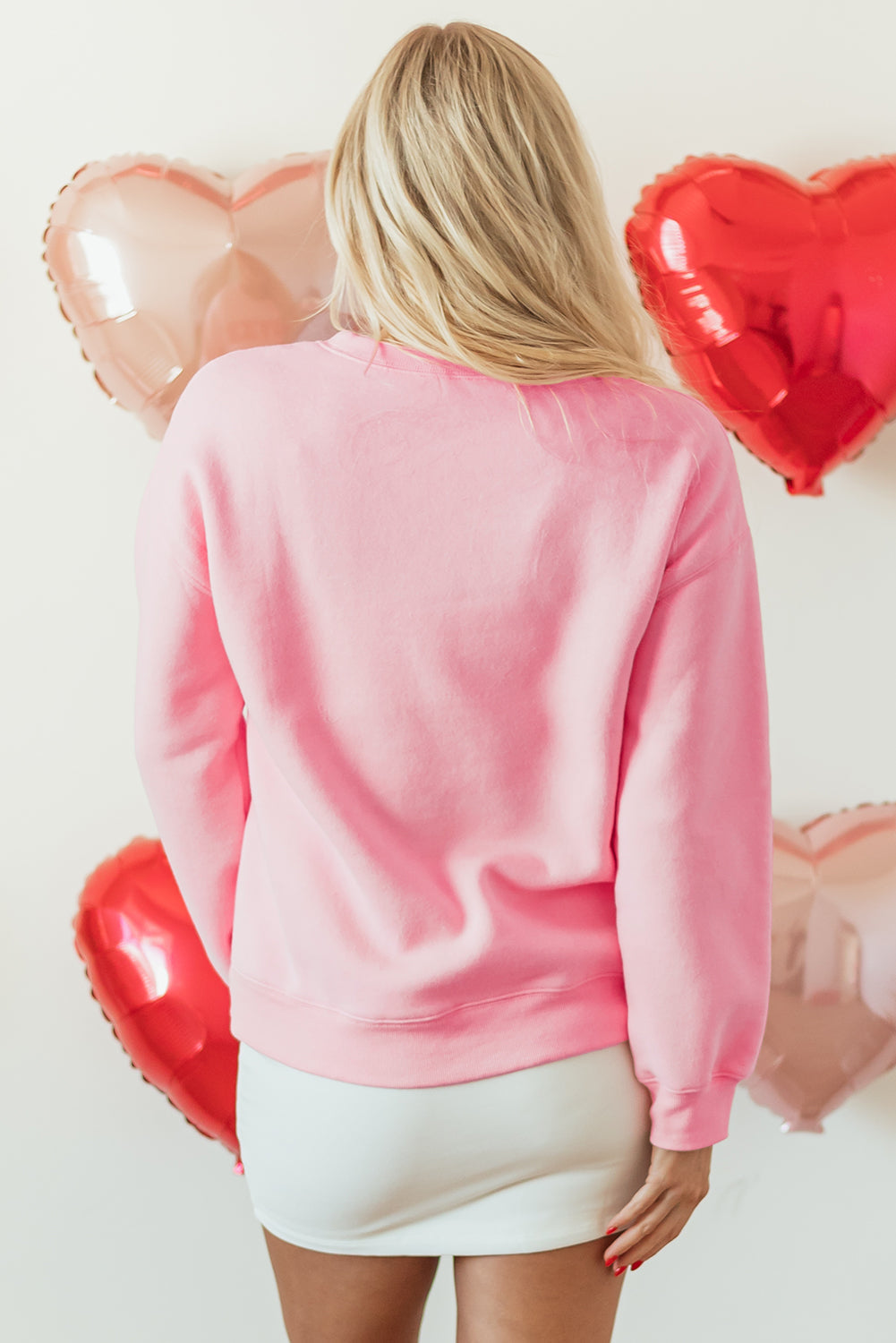 Valentines LOVER Drop Shoulder Pullover Sweatshirt