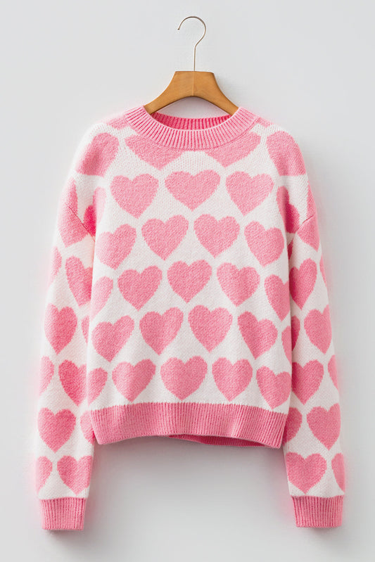 Valentine Heart Drop Shoulder Sweater