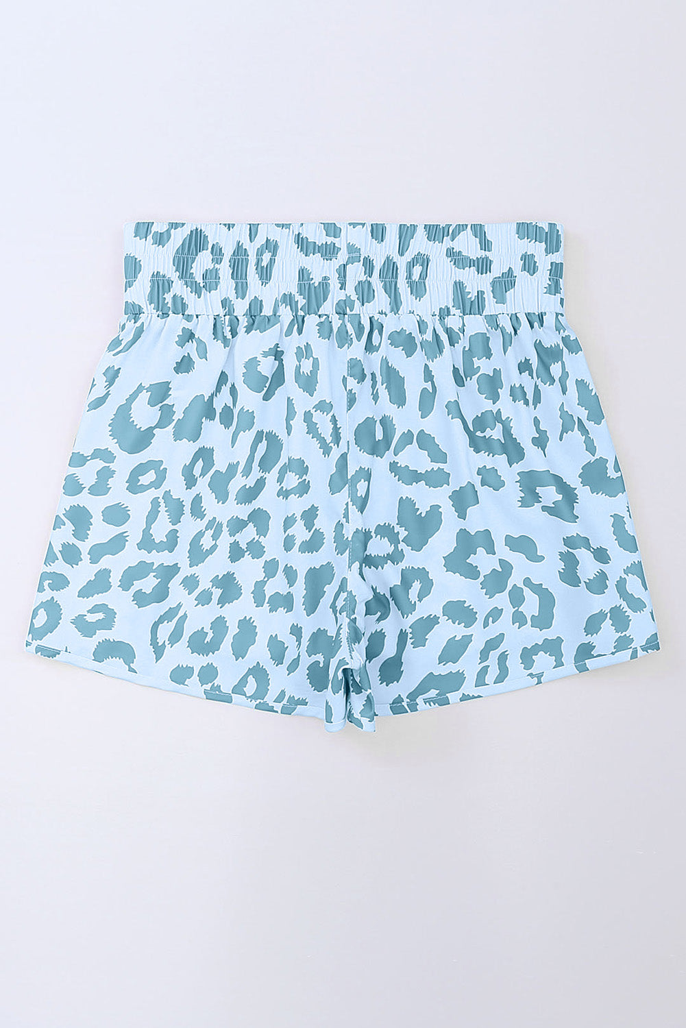 Leopard & Checker High Waist Athletic Shorts