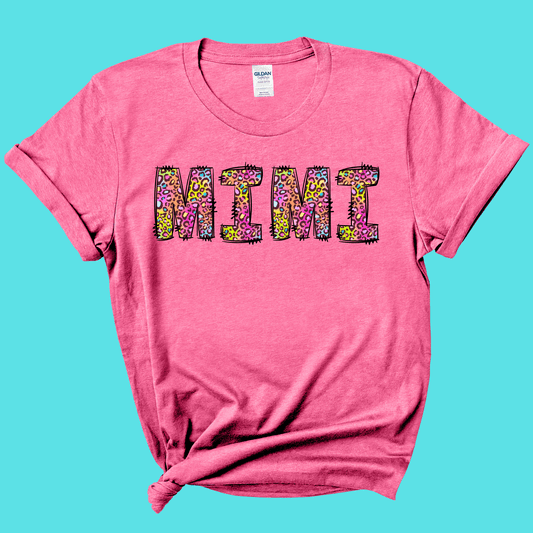Mimi Rainbow Leopard Graphic Tee