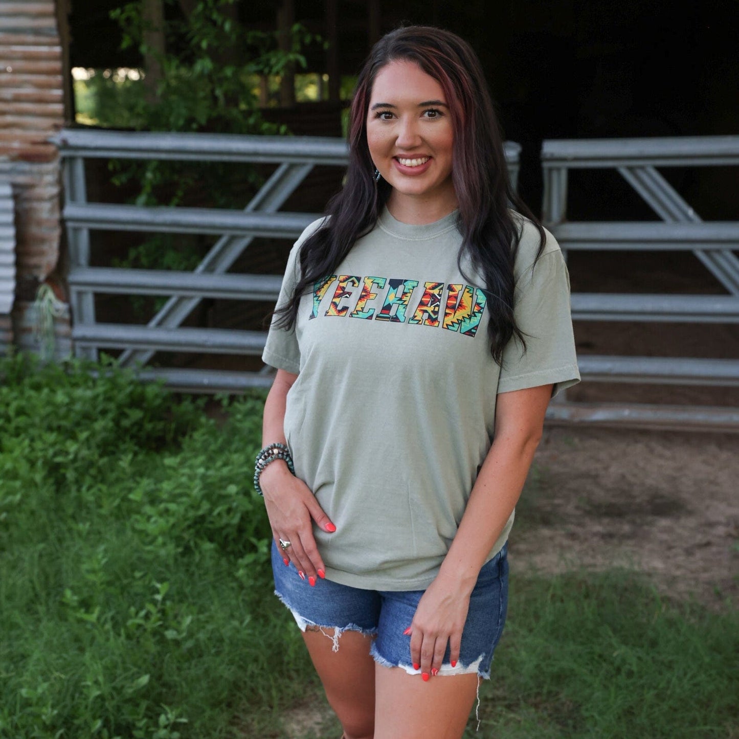 Bold Aztec Yeehaw Soft Graphic Tee