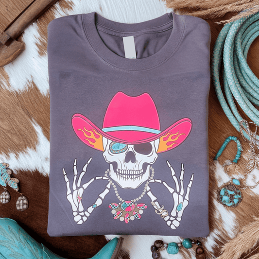 Boujee Skeleton Cowboy Graphic Tee