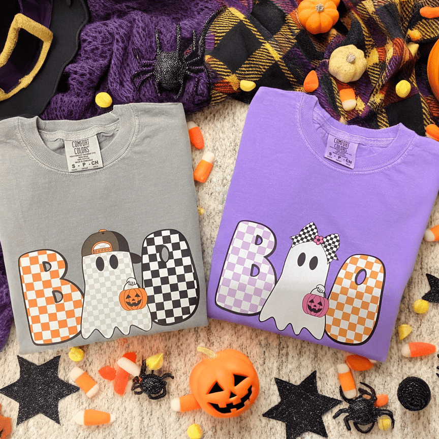 Boy & Girl BOO Ghost Graphic Tee