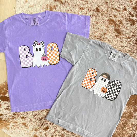 Boy & Girl BOO Ghost Graphic Tee