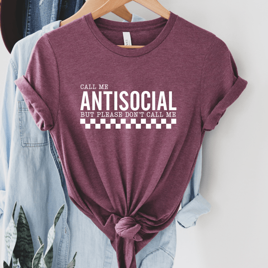 Call Me Antisocial Graphic Tee