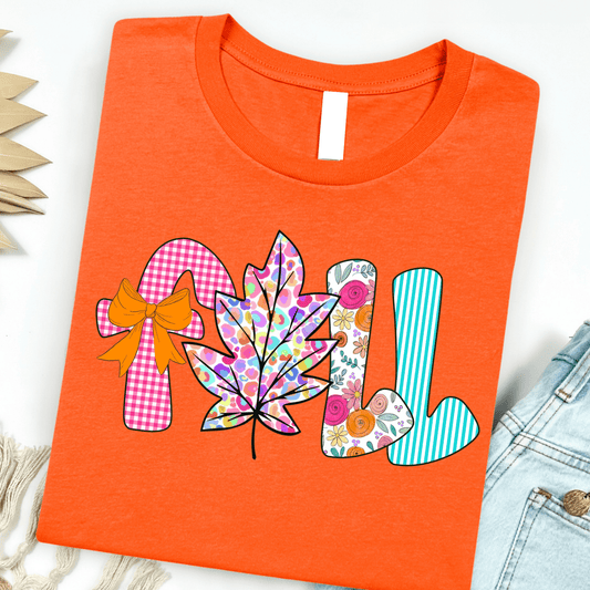 Colorful Fall Leaf Graphic Tee