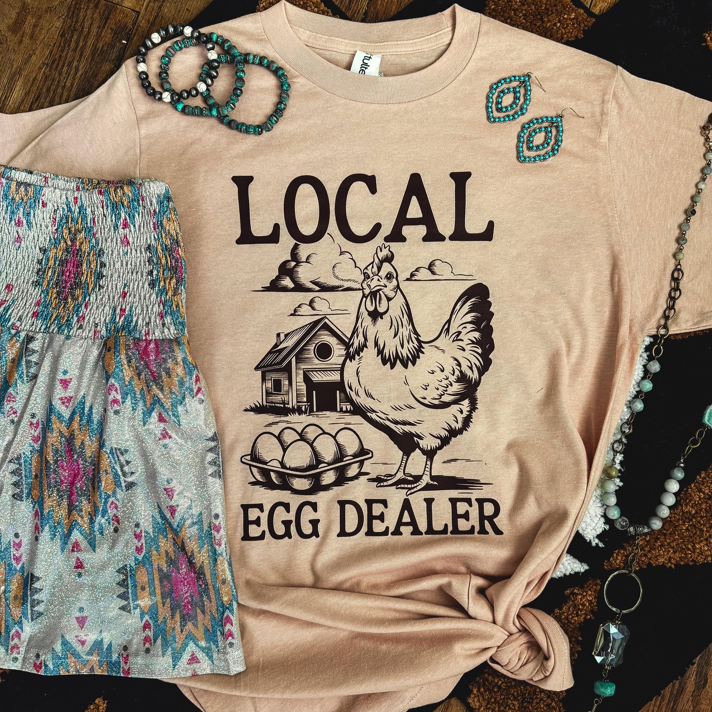 Local Egg Dealer Farm Soft Graphic Tee