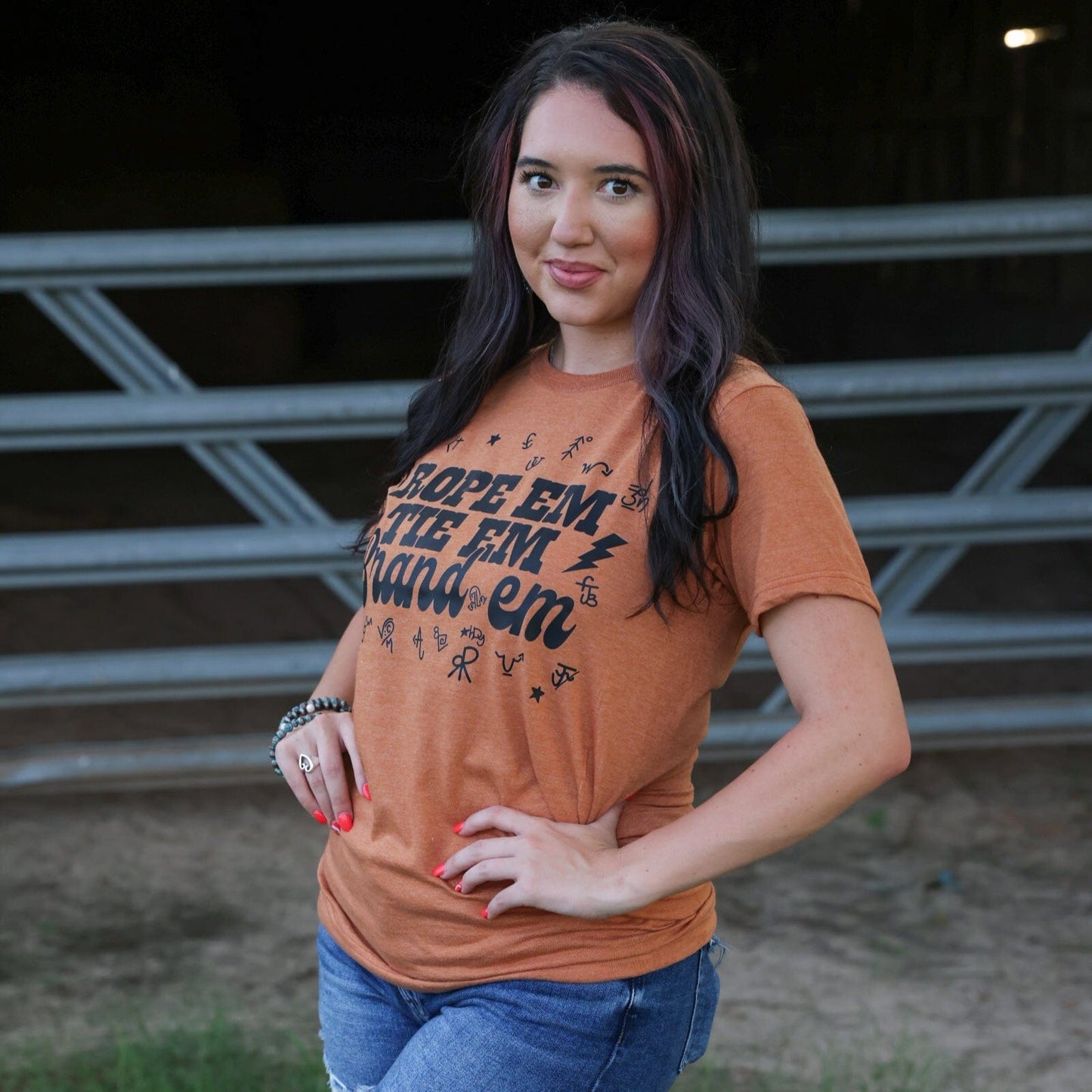 Rope 'Em Tie 'Em Brand 'Em Soft Graphic Tee