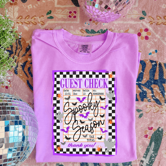 Spooky Guest Check Graphic Tee
