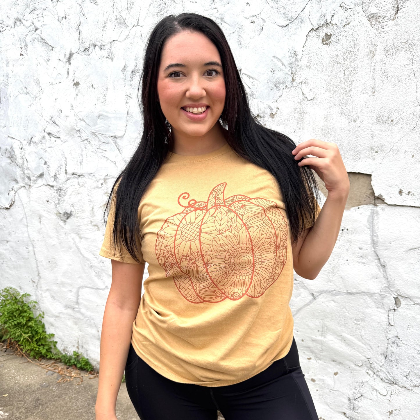 Sunflower Pumpkin Cutout Graphic Tee
