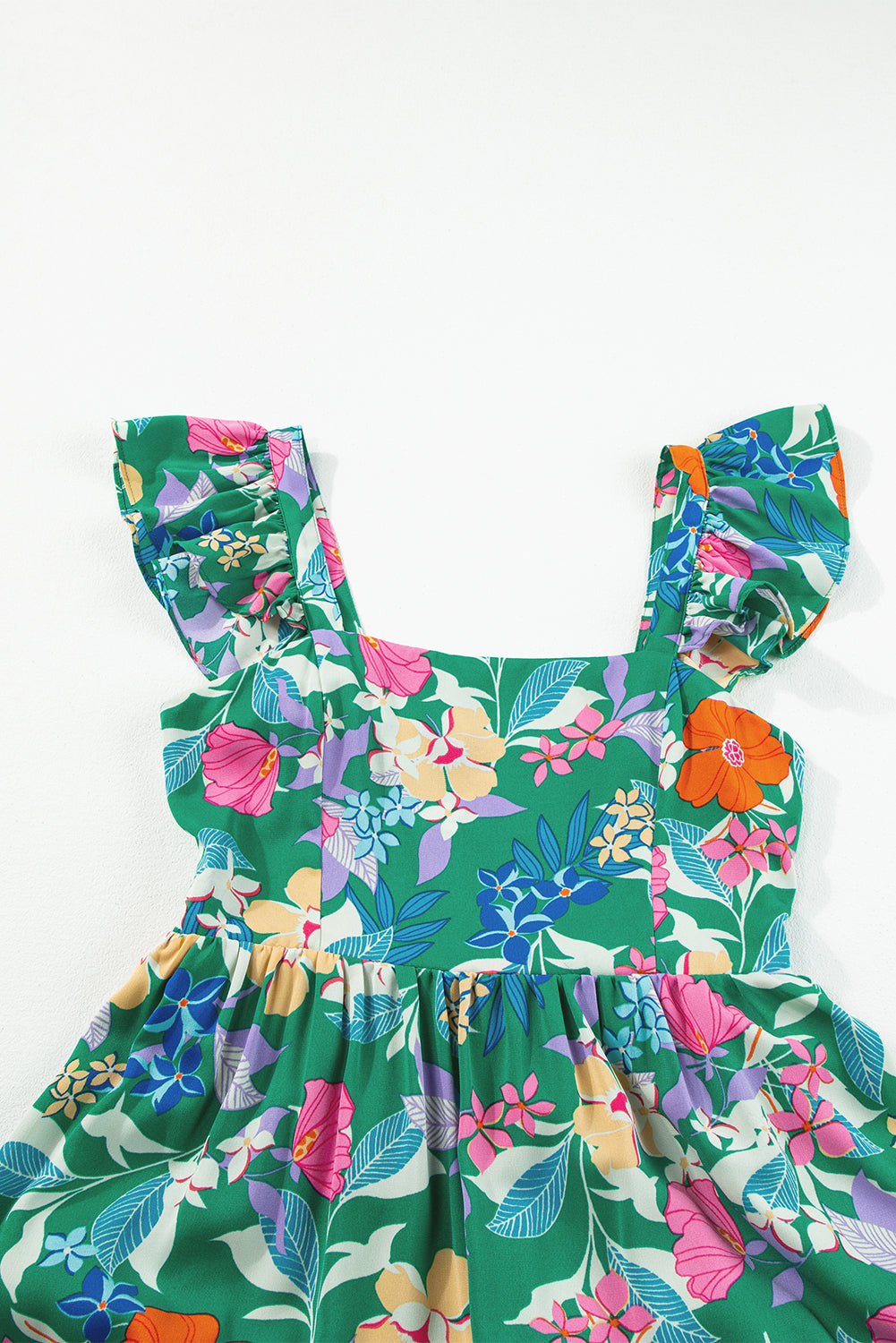 Floral Sleeveless Ruffle Tiered Maxi Dress