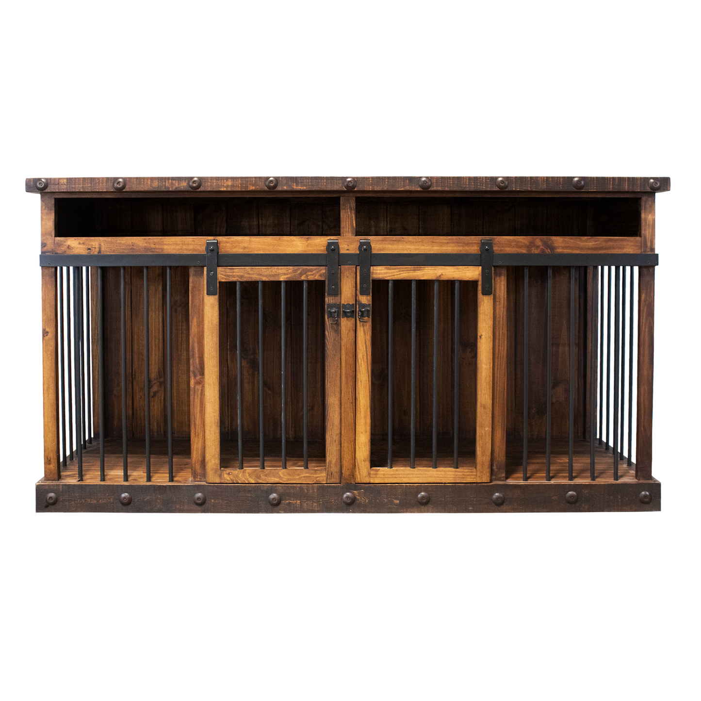 Oasis Large Dog Wood Kennel Dark Wax