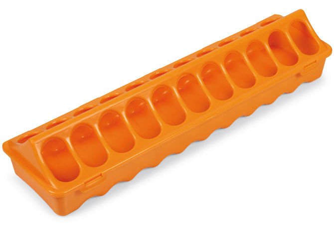 Plastic Ground Chicken Feeder – Chick Feeders, Hinged Lid, Durable Outdoor Poultry Feeder