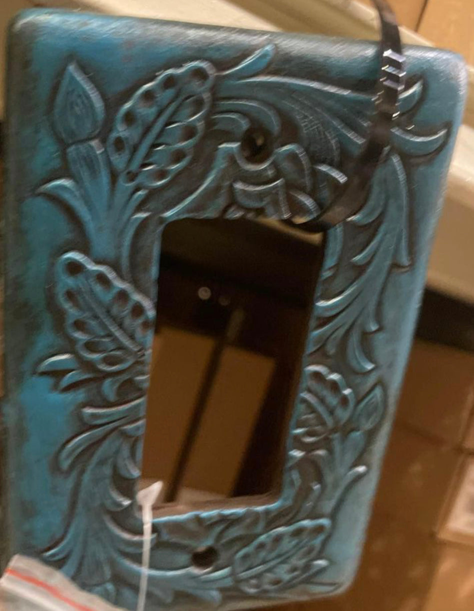Turqouise Tooled Rocker Plates