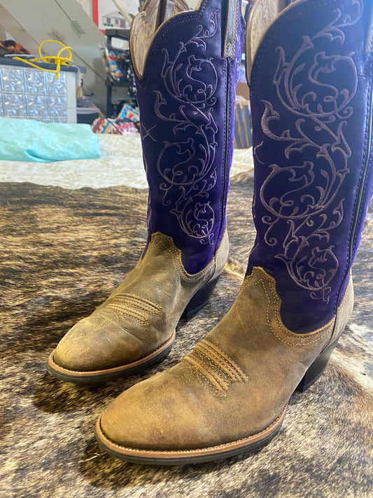 Twisted X purple dyed boots