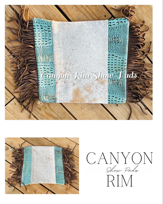 Fringe embossed leather cowhide pill