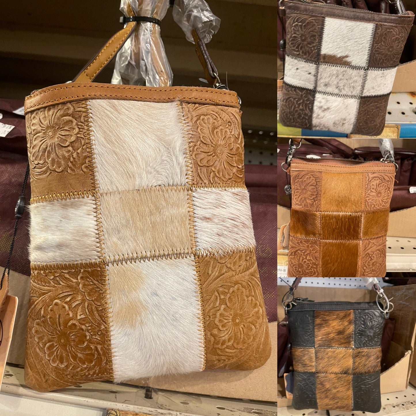 Leather Aztec Wallet Card Holder