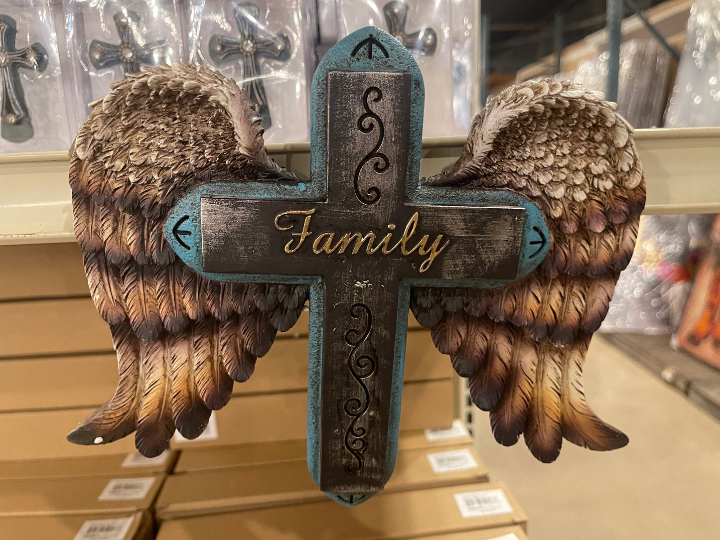 Family Angel Wing Cross
