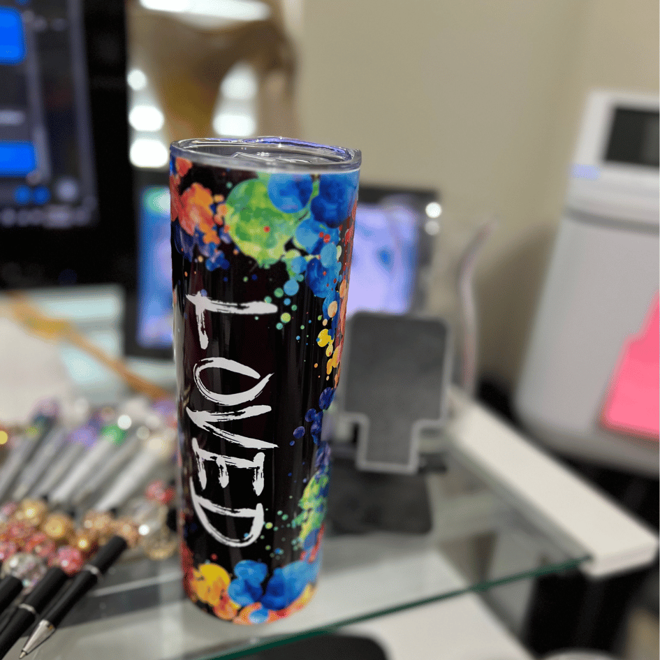 Loved Themed Color Blast Tumbler 20 oz Insulated Stainless Steel