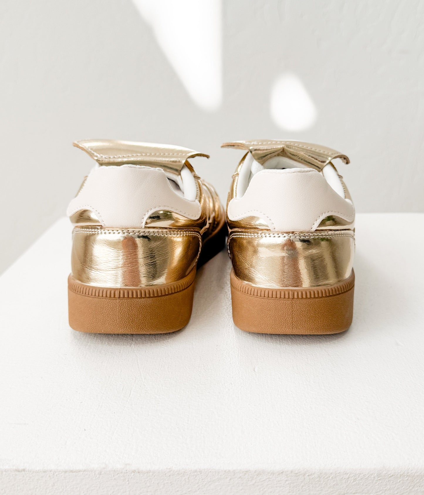 Milan Metallic Sneaker in Gold