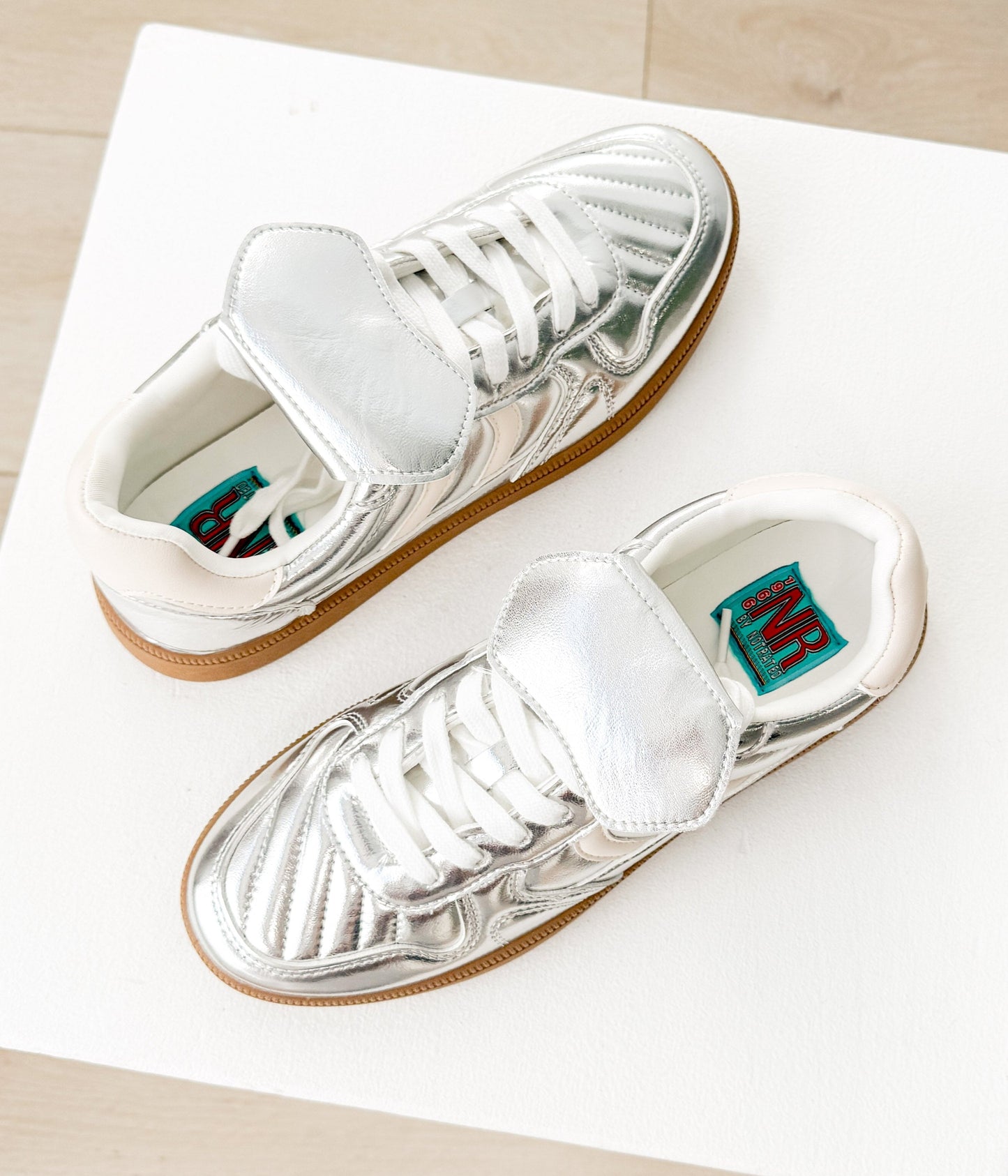 Milan Metallic Sneaker in Silver