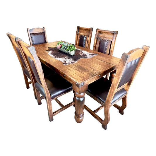 Oasis 6' Rustic Dining Table in Chestnut finish (*Only Table*)
