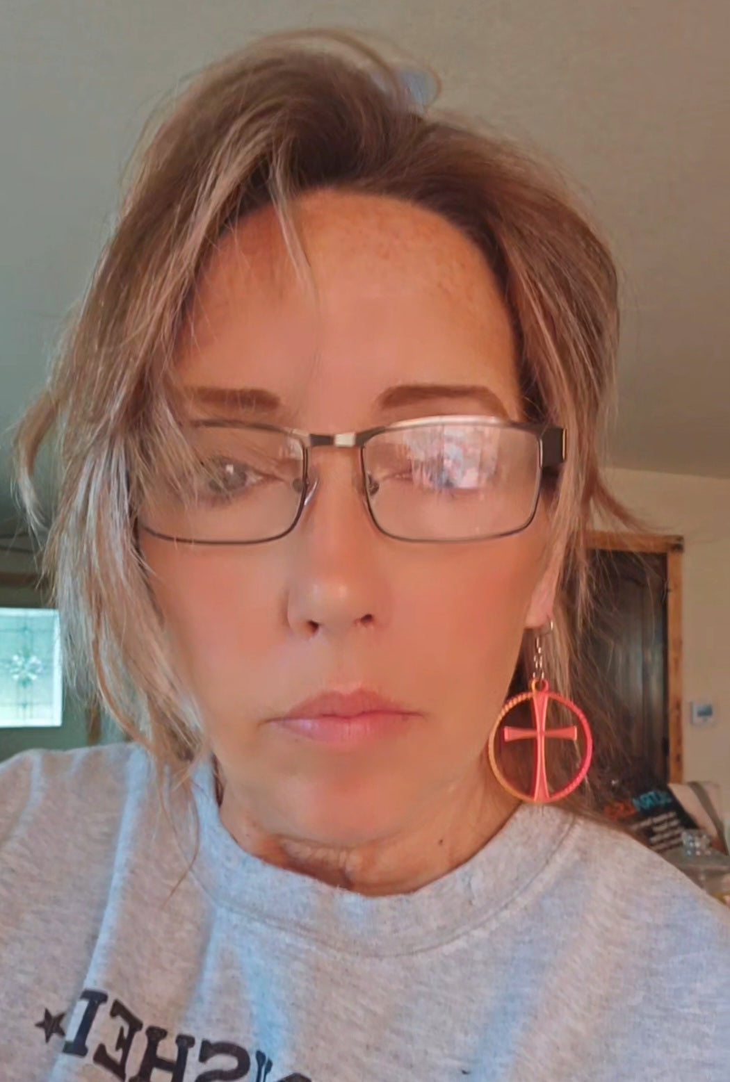 3D Print Christian Cross Faith Earrings Made in America