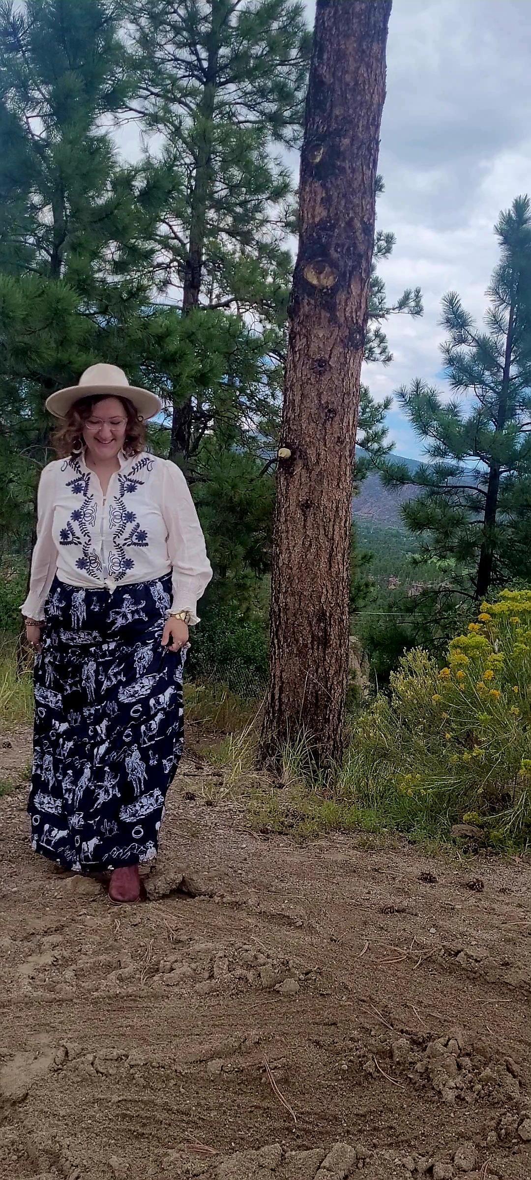 Ranch Life Western Tiered Prairie Maxi Skirt