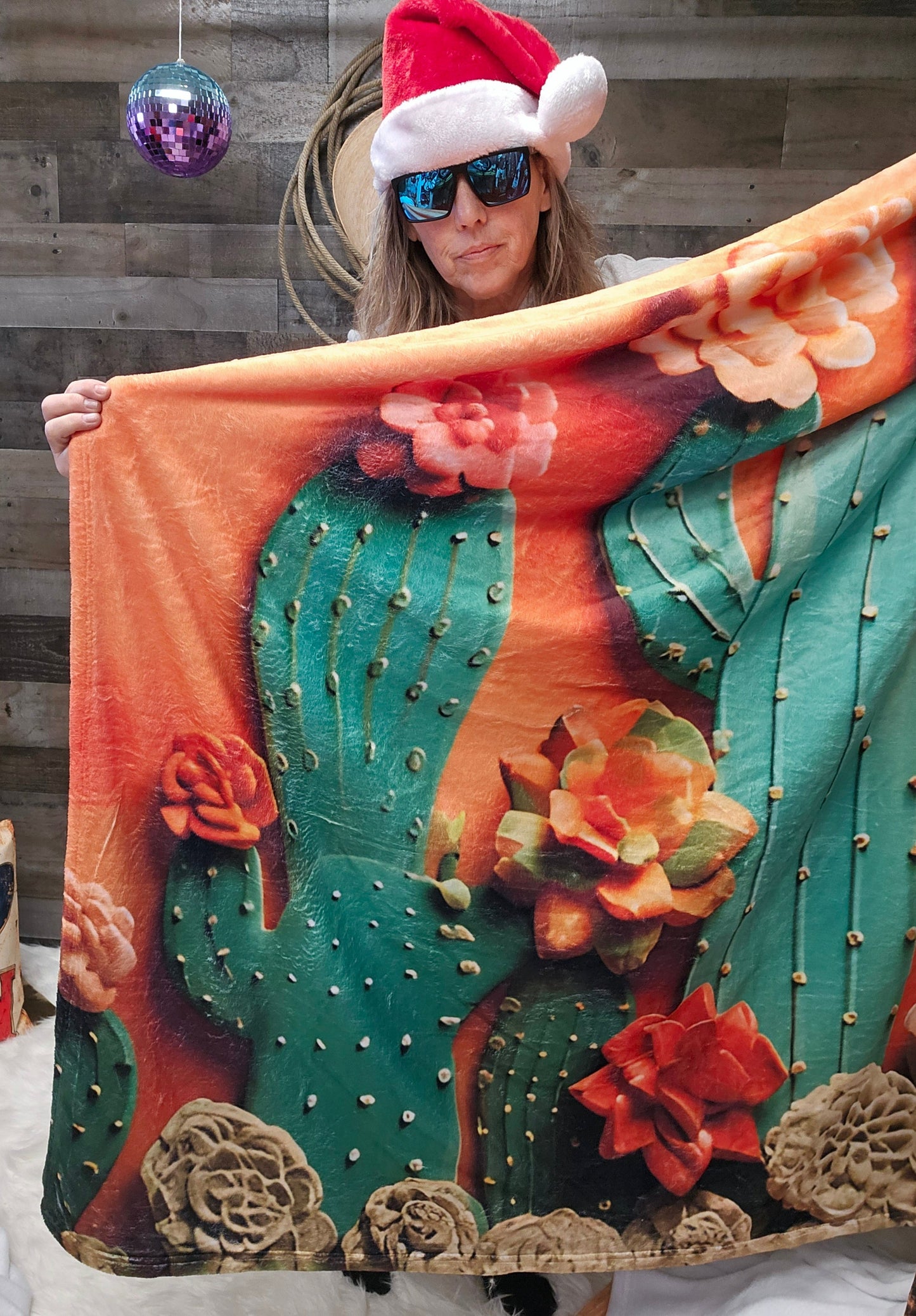 Beautiful Cactus 60x80 Throw Blanket Made in USA