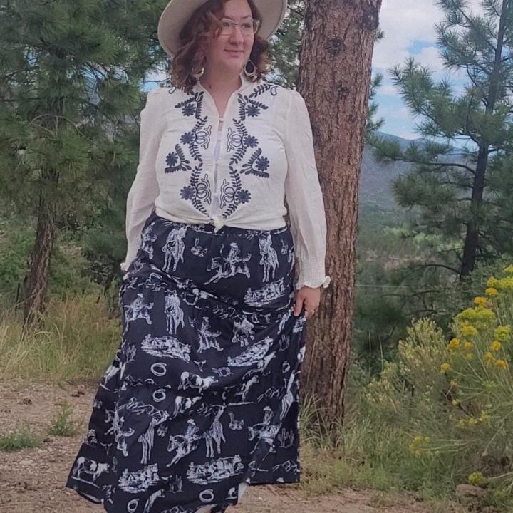 Ranch Life Western Tiered Prairie Maxi Skirt