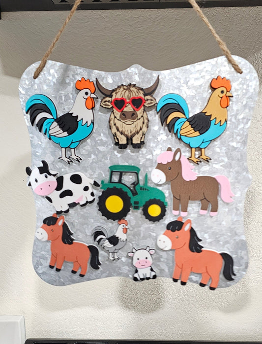 3d Farm Animal Cow Horse Tractor Magnets - Build your own farm - choice of styles