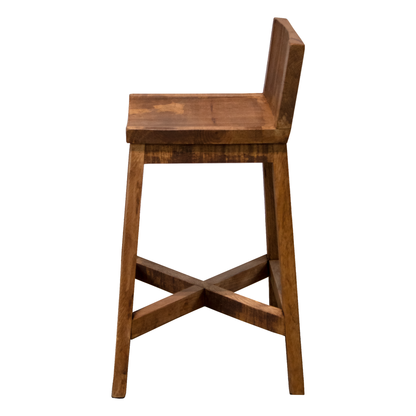 Cabana Console Rustic Bar stool in Medium Wax Finish