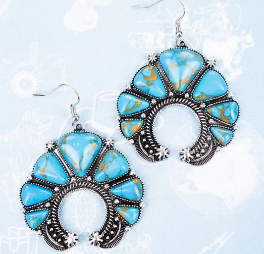 Longdale NAJA Faux Turquoise Squash Earrings